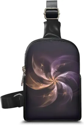 Abstract Windmill Flower Sling Bag for Women Travel Crossbody Bag for Lady Aesthetic Cross Body Bag for Adults Mother Woman Chest Bag Fanny Pack for Outdoor Walking