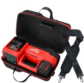 Air Compressor Bag for Milwaukee M18 Inflator 2848-20, Air Pump Custom-Fit Storage Carrying Hard Case for Milwaukee Tools - Included Neck Strap (Only Case)