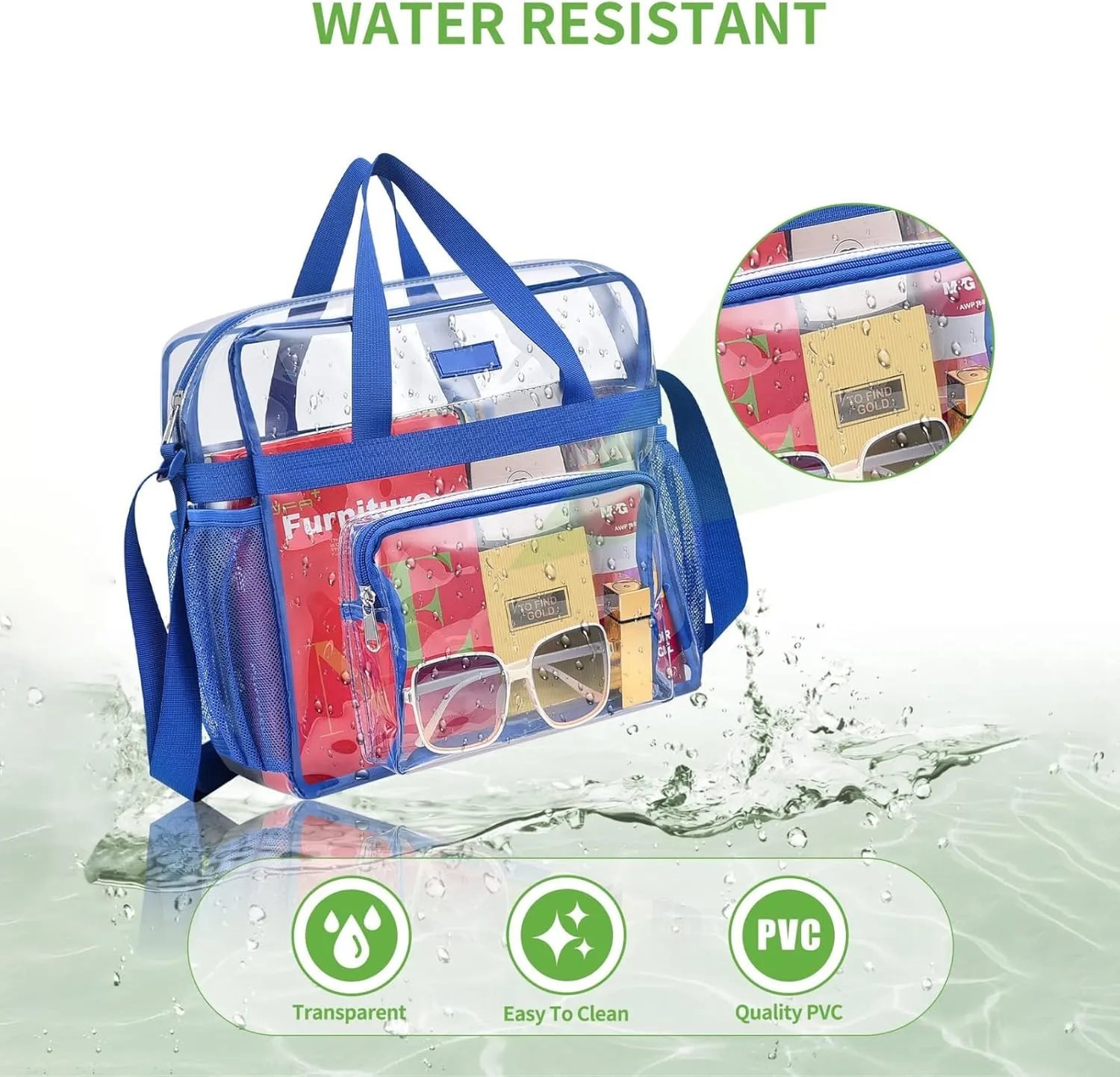 Bagenius Clear Bag Stadium Approved 12612 Clear bag for Stadium Events Sports Concert Festival Work