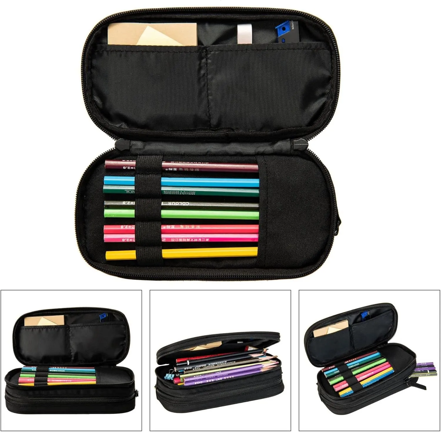 Black White Tan Zigzag Print 3pcs Casual Backpack With Lunch Box Unisex Adjustable Backpack,Travel Laptop Backpack