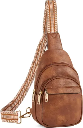 BOSTANTEN Small Sling Bag for Women Leather Crossbody Bags Fanny Pack Chest Bag for Travel