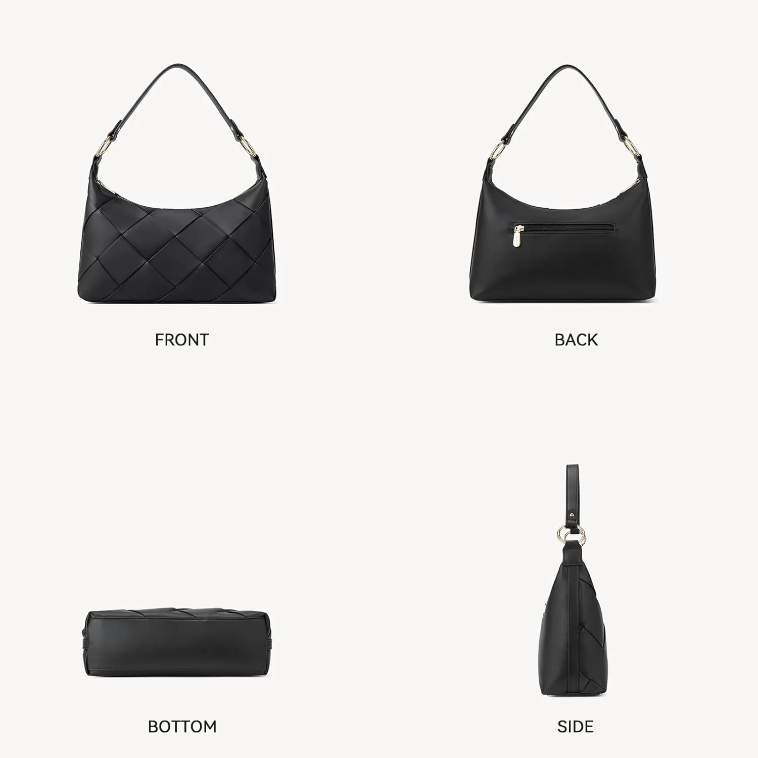 BOSTANTEN Woven Purses for Women Vegan Leather Hobo Bag Shoulder Handbags