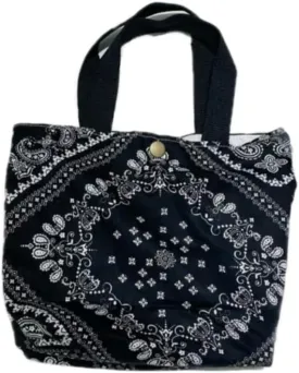 Charming Floral Cloth Mini Tote Bag 9x8x3in