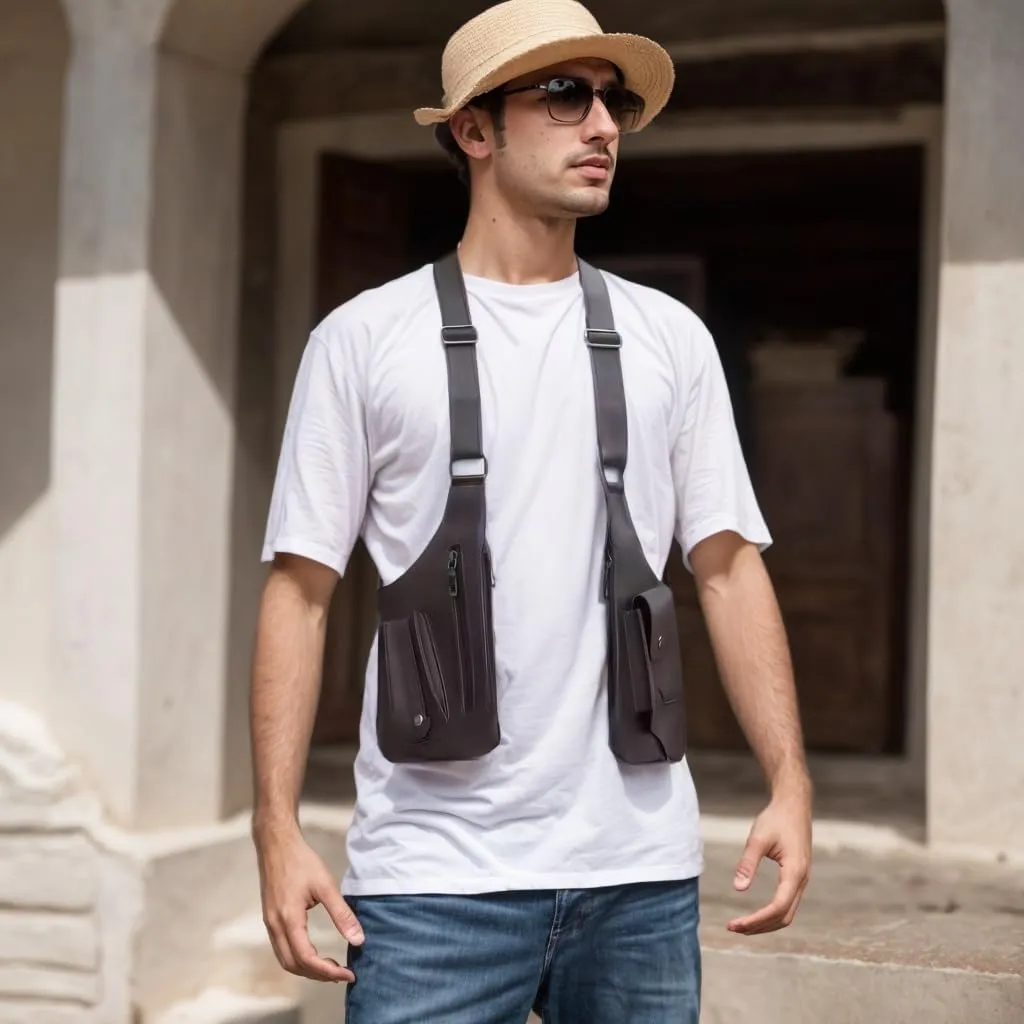 Double Shoulder Armpit Bag, Anti-Theft Hidden Underarm Strap Wallet Pocket Holster Phone Leisure Double Shoulder Pouch