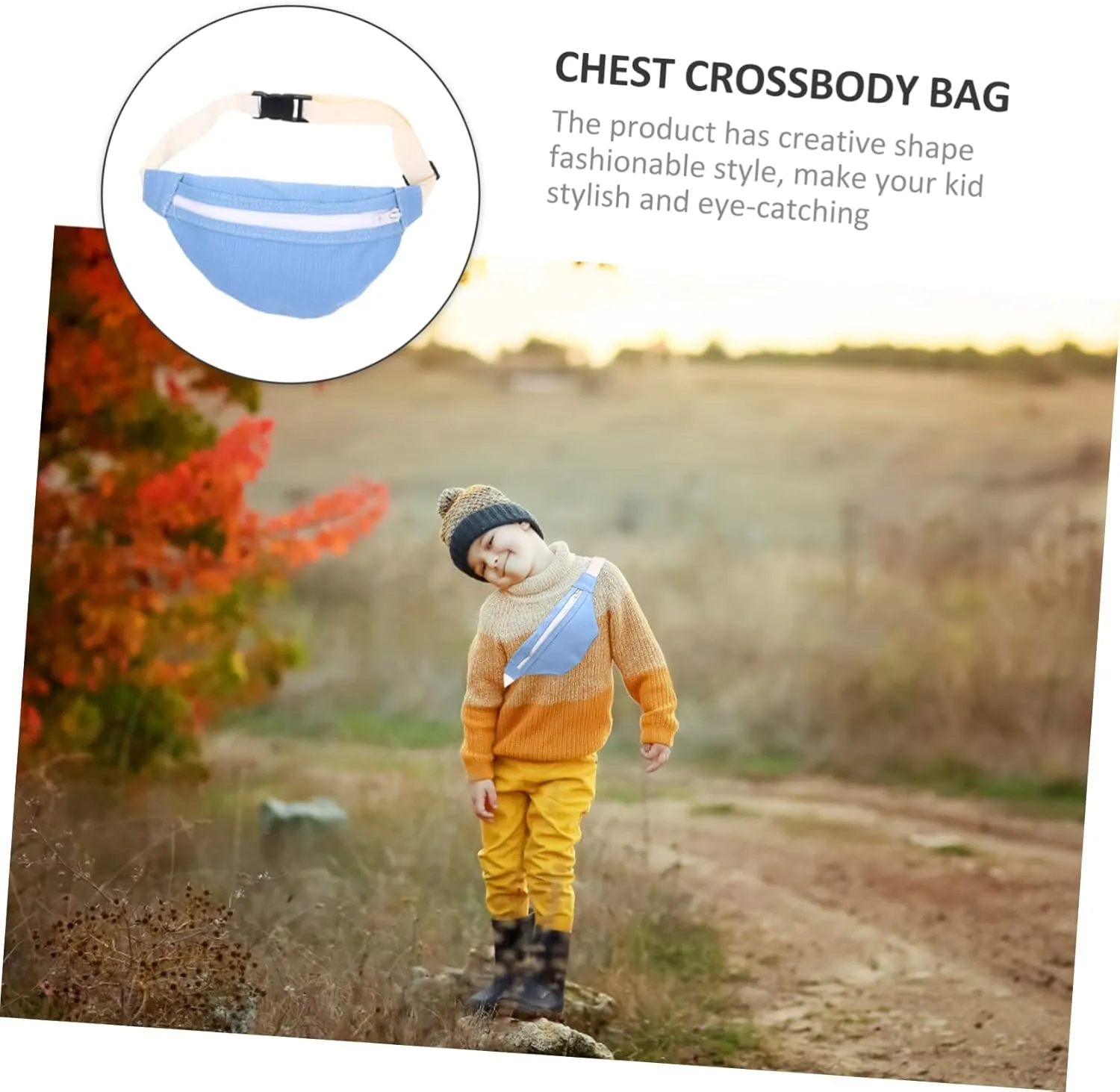 GALPADA 4pcs Multi-purpose Boy Girl Waist Bag Stylish Canvas Fanny Pack for Boys and Girls Lightweight Crossbody Pouch Versatile Wear Options for Outdoor Storage and Travel