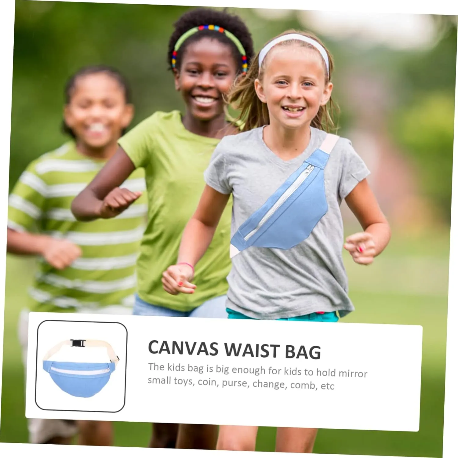 GALPADA 4pcs Multi-purpose Boy Girl Waist Bag Stylish Canvas Fanny Pack for Boys and Girls Lightweight Crossbody Pouch Versatile Wear Options for Outdoor Storage and Travel