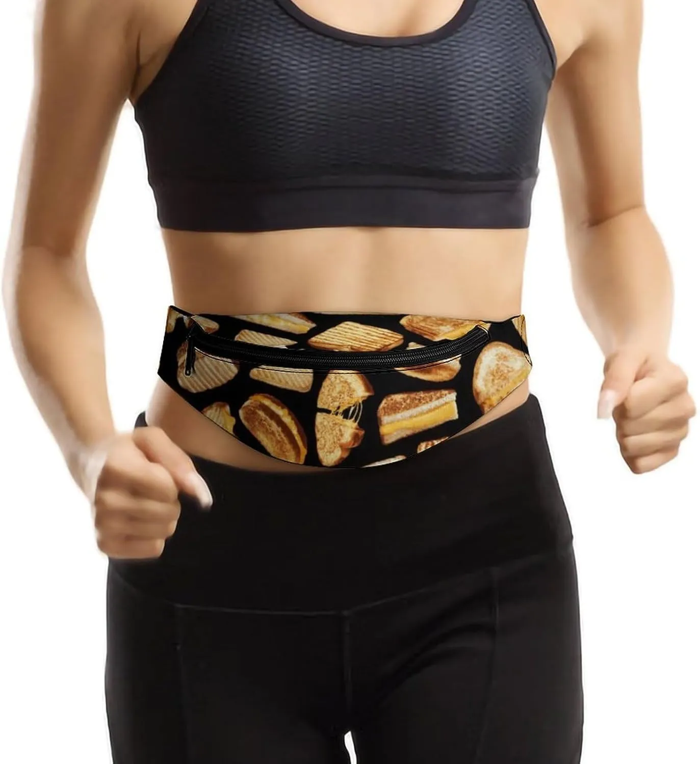 Grilled Cheese Sandwiches Art Fashionable And Exquisite Waist Bag with Large Capacity