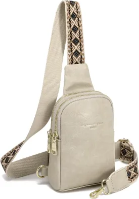 INICAT Small Crossbody Sling Bags for Women Vegan Leather Cell Phone Purse Fanny Packs for Women Men