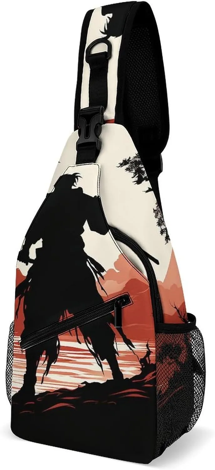 Lightweight Chest Bag Crossbody Bag Samurai Sling Backpack for Women Men Sports Travel