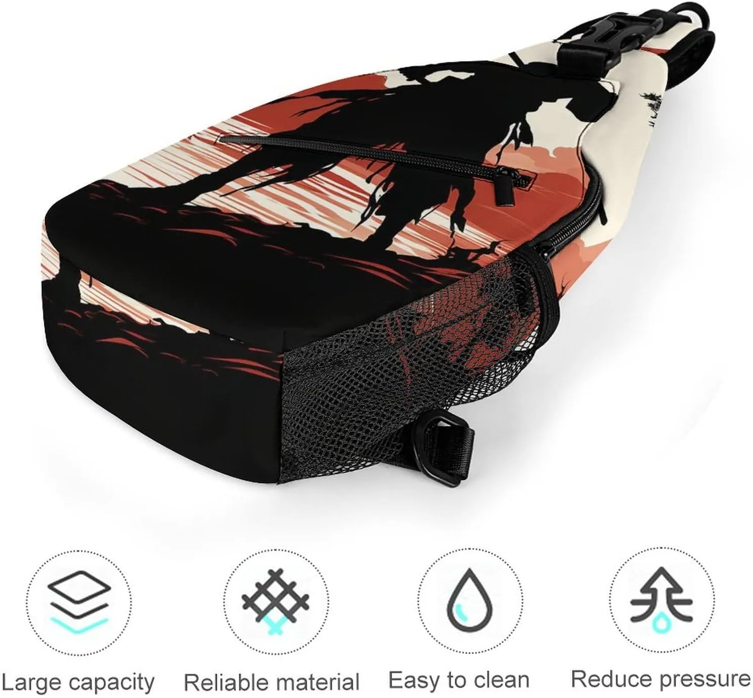 Lightweight Chest Bag Crossbody Bag Samurai Sling Backpack for Women Men Sports Travel