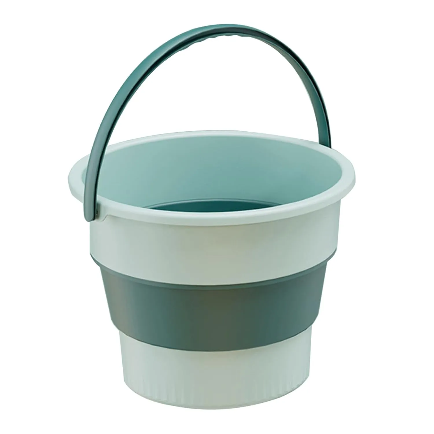 Long-Lasting Plastic Bucket Portable Outdoor Fishing Folding Bucket Collapsible Plastic Bucket for Camping Cleaning 4.6/10/16.8l Daily Use Bucket Green S