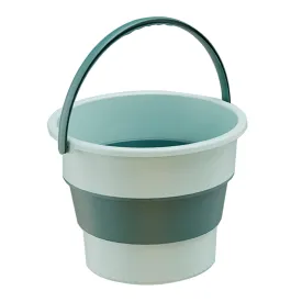 Long-Lasting Plastic Bucket Portable Outdoor Fishing Folding Bucket Collapsible Plastic Bucket for Camping Cleaning 4.6/10/16.8l Daily Use Bucket Green S