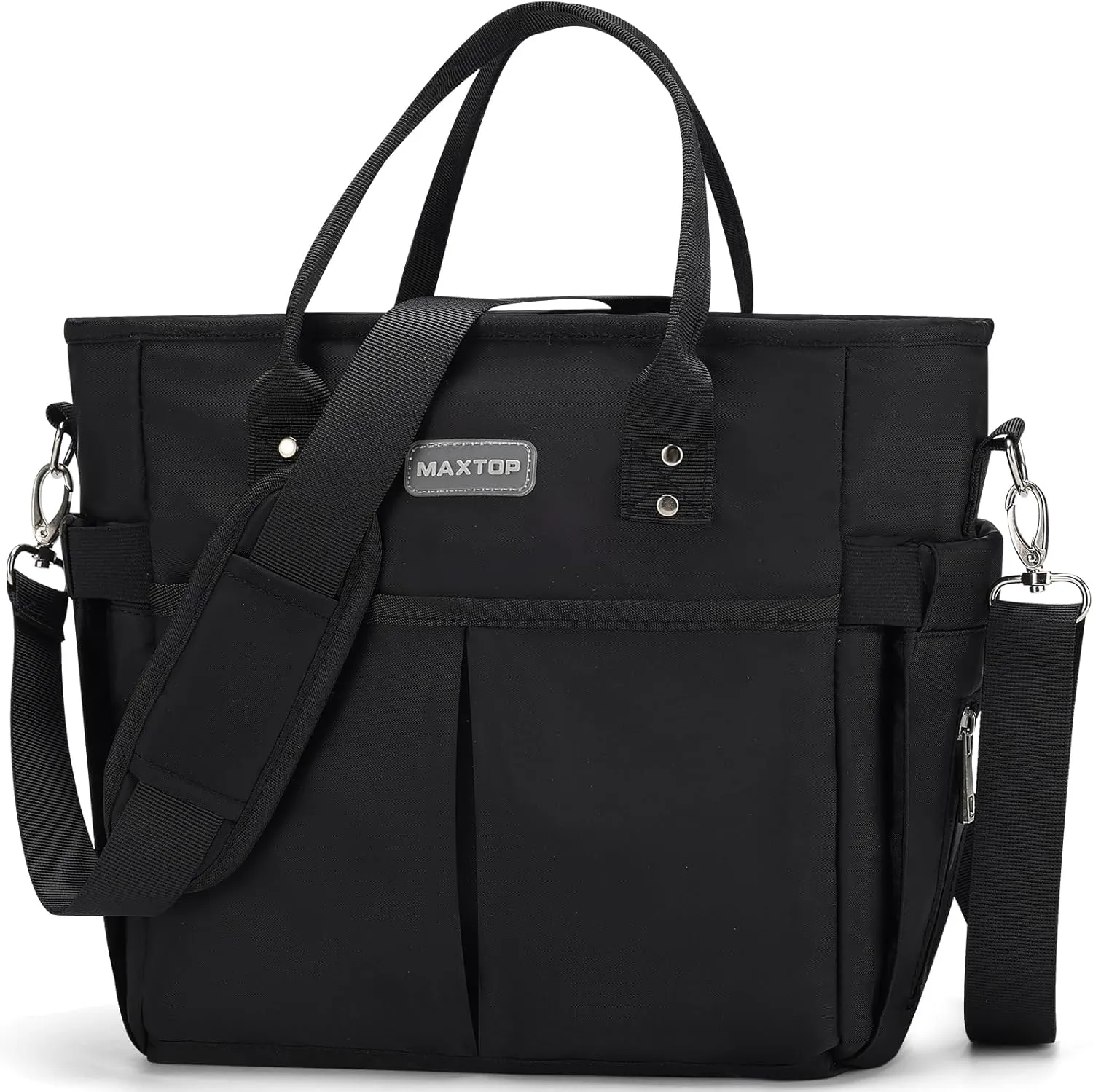 MAXTOP Lunch Bag Women for Work Insulated Thermal Lunch Box for Men with Wide-Open Pocket Reusable Leakproof Cooler Bags with Removable Shoulder Strap for Teacher Nurse Office Picnic Travel Black