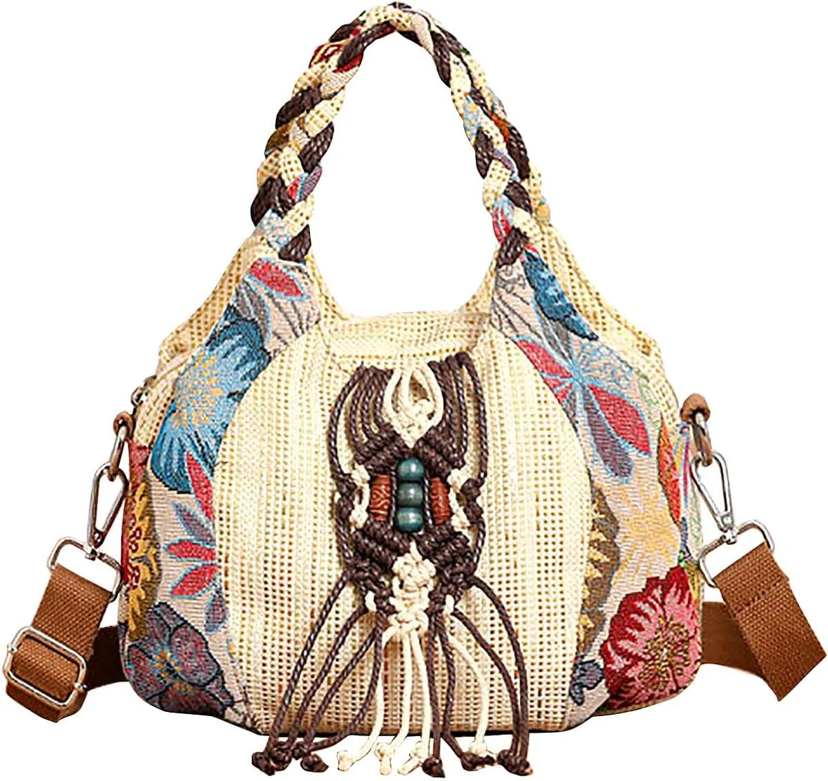 Mini Cotton Shoulder Bag Fashion Small Hand Knitting Tote Handbag