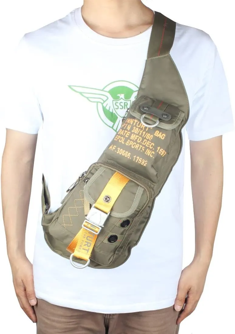 Nylon Sling Bag Small Backpack Crossbody Shoulder Bag Sling Pack