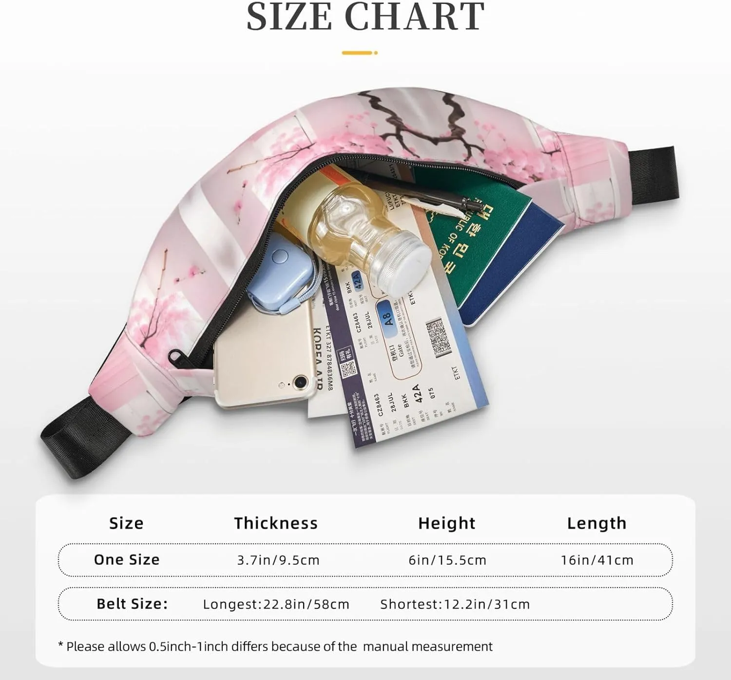Pink cherry blossom staircase Fashion Crossbody Appearance High capacity outdoor with Adjustable Comfortable Work Leisure Versatile, RXZER23