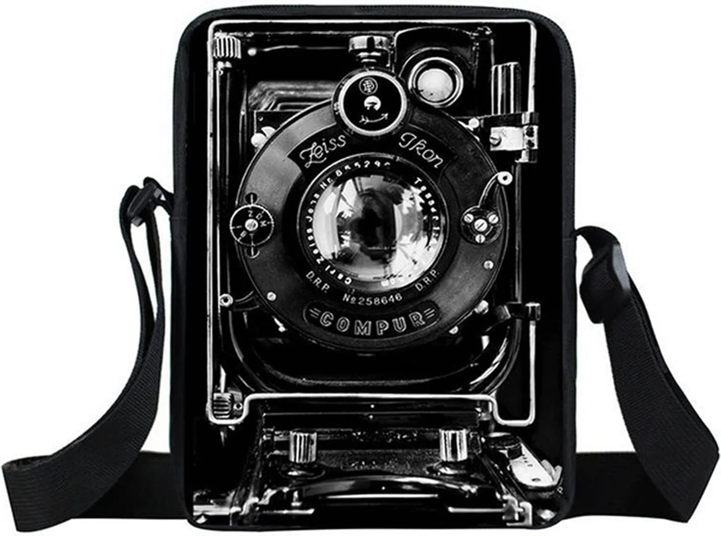 QZUnique Camera Shoulder Bag Snapshot PU Leather Crossbody Bag Vintage Novelty Cute Handbag Purse