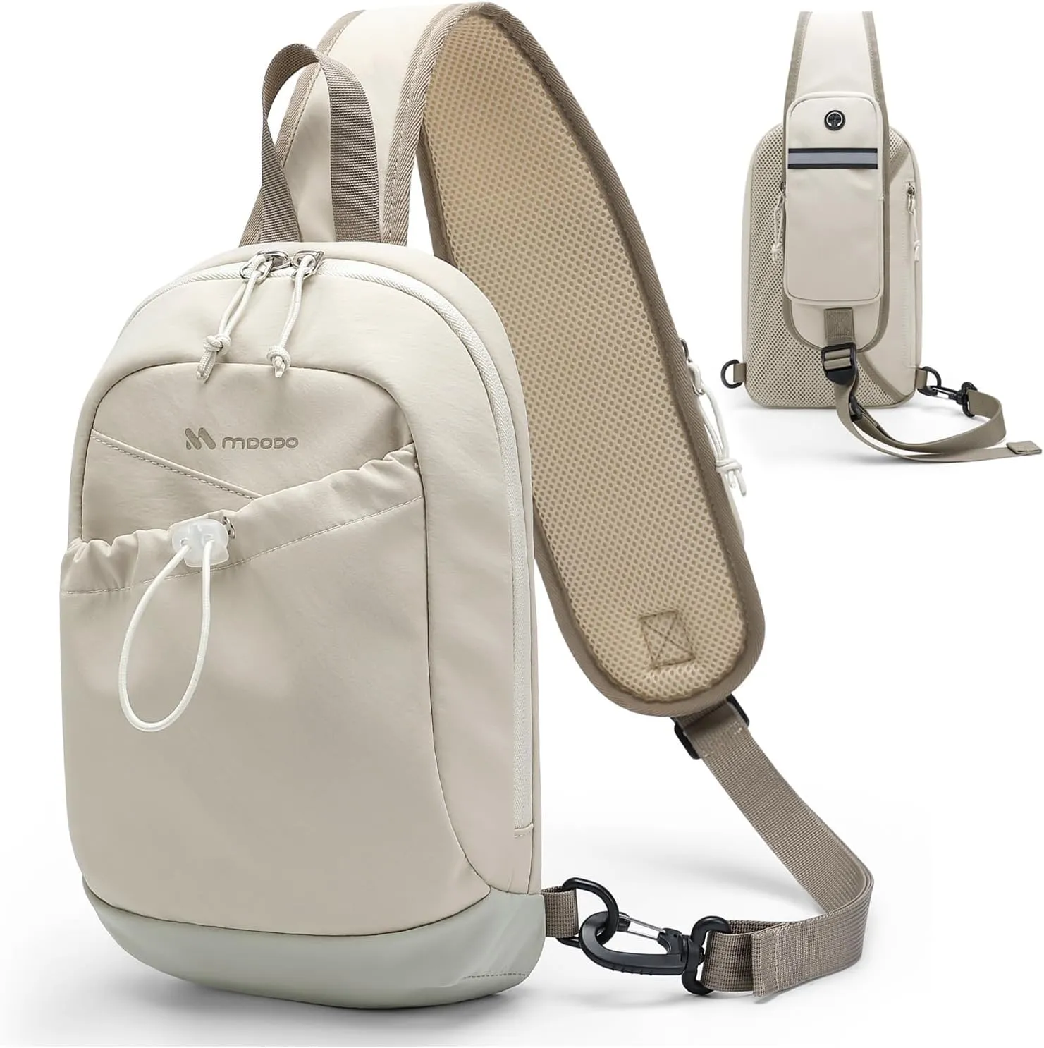 Sling Bag for Women, Crossbody Sling Chest Daypack Shoulder Cross body Bags for Casual Commuting Work Travel Sport Hiking,3.4L,Green Beige