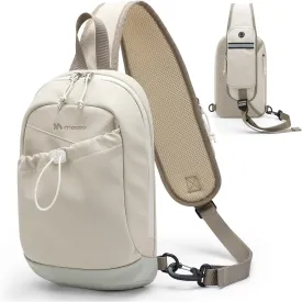 Sling Bag for Women, Crossbody Sling Chest Daypack Shoulder Cross body Bags for Casual Commuting Work Travel Sport Hiking,3.4L,Green Beige