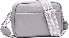 Small Crossbody Bags for Women Genuine Leather, Guitar Strap Shoulder Handbag Purse Camera Bag with Rfid Card Slots