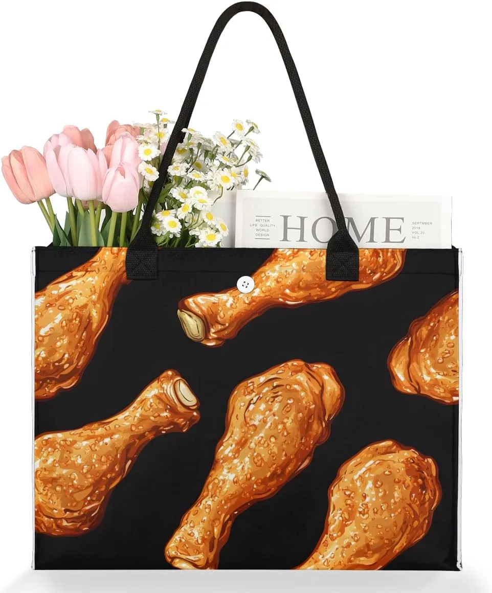 Tote Bag for Women,Travel Storage Shopping Basket with Inner Zipper Pocket Portable Reusable Handbag Gifts02