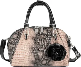 U Scinan Patent Leather Top Handle Tote Bag Mini Zip Around Dome Shoulder Bag Shell Shape Cross Body Handbag Purse Satchel