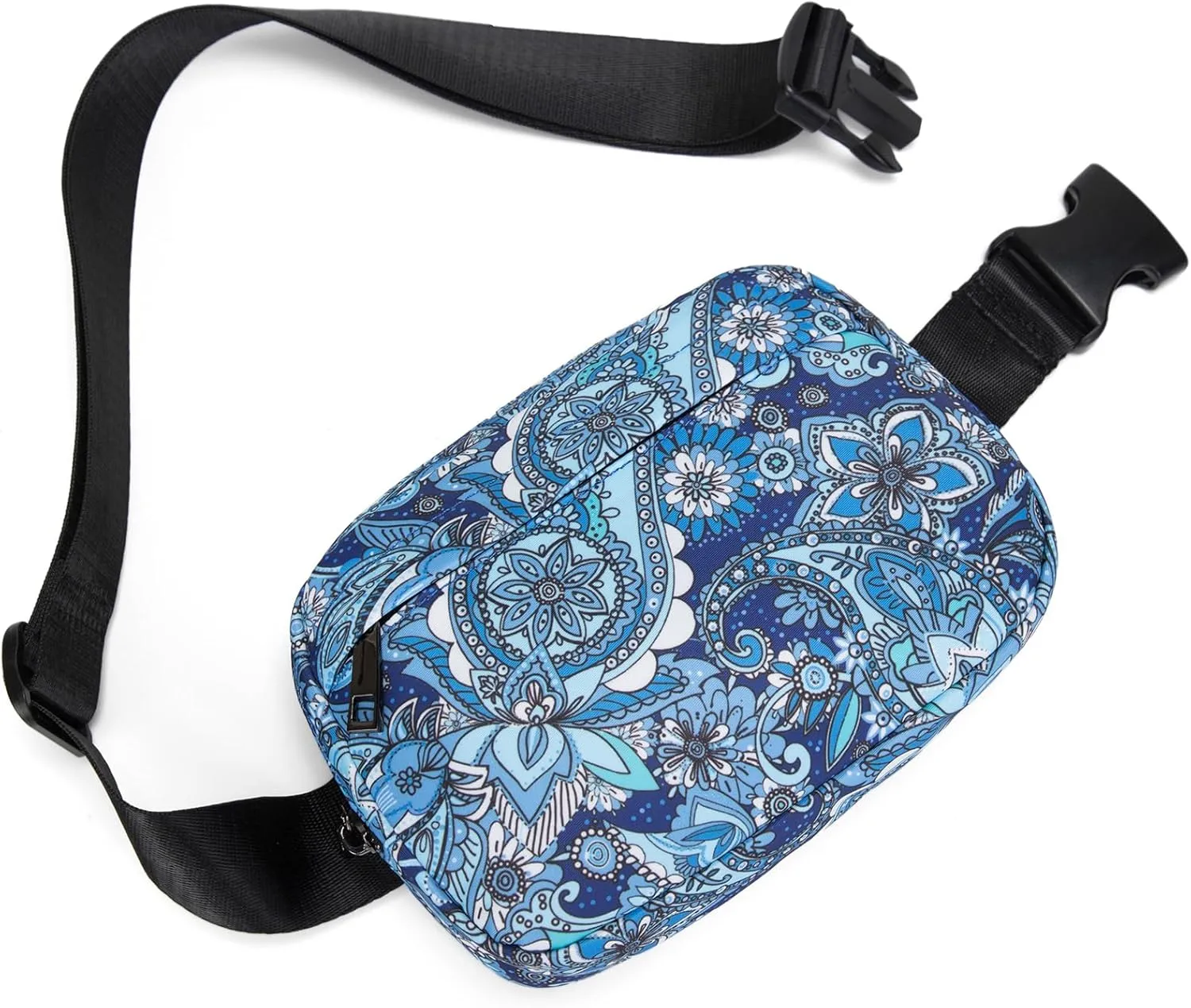 Unisex Belt Bag Fanny pack crossbody bags Everywhere Waist packs with Adjustable Strap (BLUE PAISLEY)