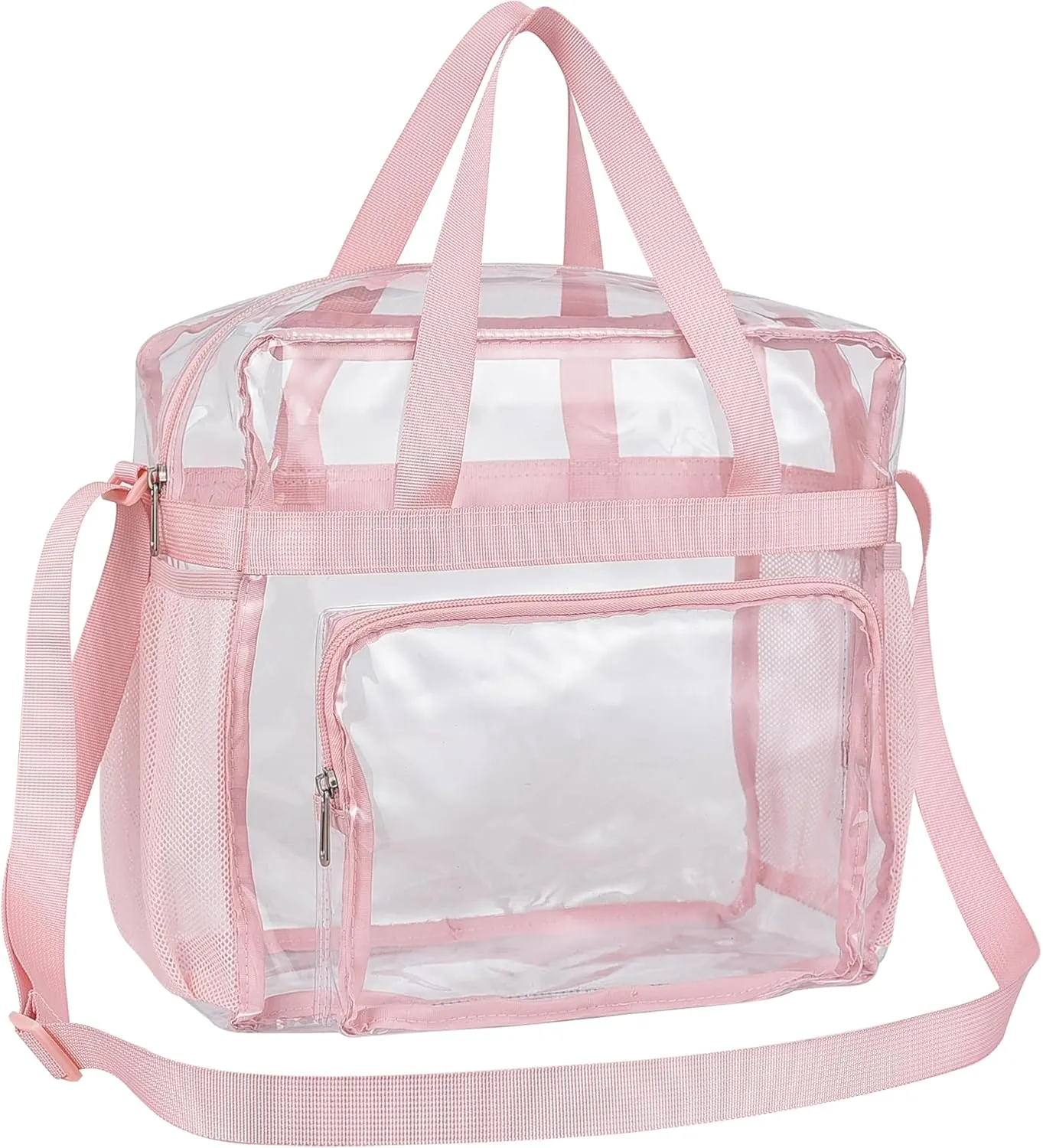 USPECLARE Clear Tote Stadium Approved, Security Travel & Gym Clear Bag for Work Sports Games Concerts