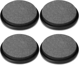 Wenqik 4 Pieces 5 Gallon Buckets Seat 360-degree Swivel Seat Black Padded Lid with Soft and Thick Cushion for Outdoor Sport Skiing Camping Fishing Picnic Indoor Not Include Bucket