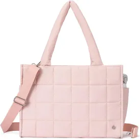 WESTBRONCO Puffer Crossbody bags for Women Puffy Quilted Tote Handbags Nylon Weekender Overnight Bag with Adjustable Strap
